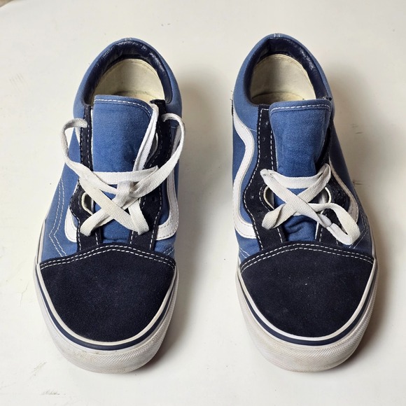 Vans Men's SK8‎ Low Blue/Black Fabric Skater Sneakers Size 7 Classic Style - Picture 1 of 11
